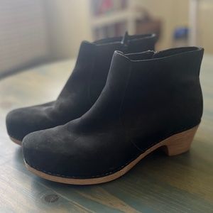 Black Suede Leather Dansko Maria Boots, size 9.5/40